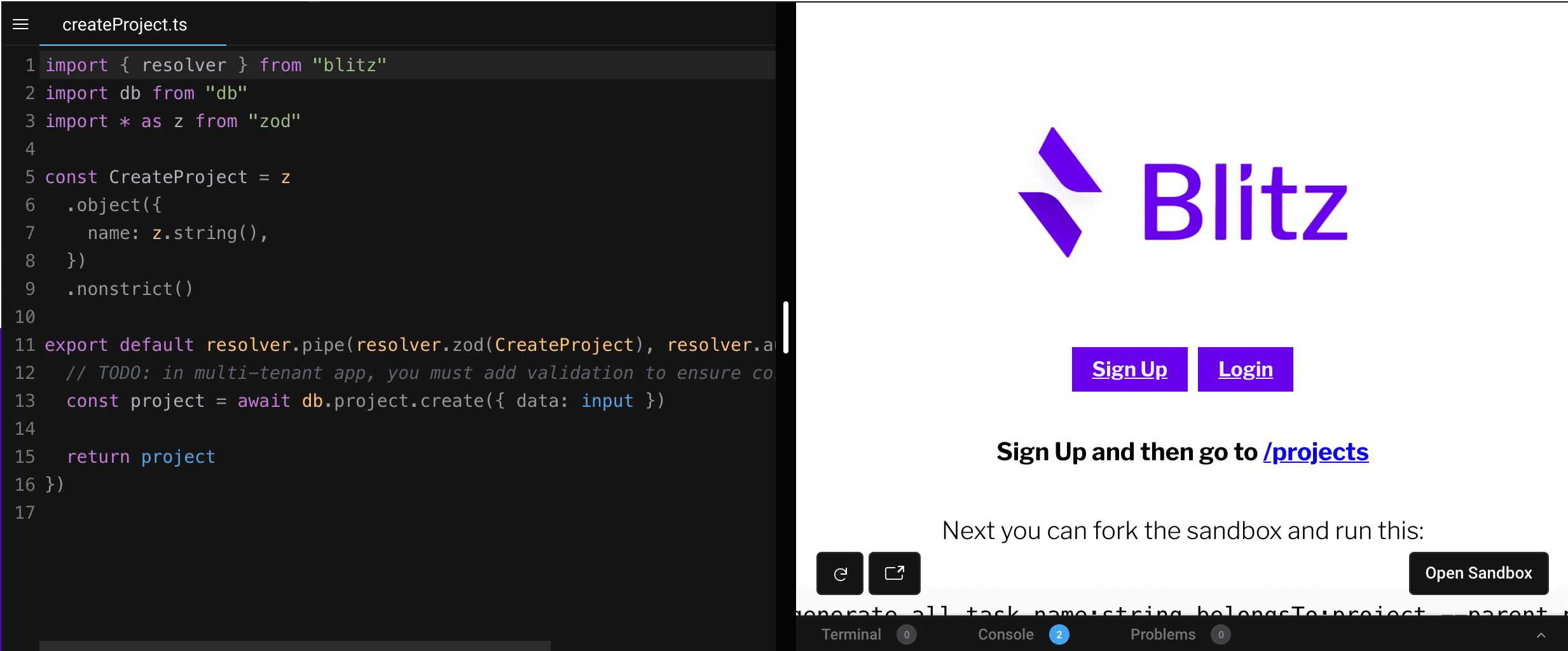 Codesandbox placeholder